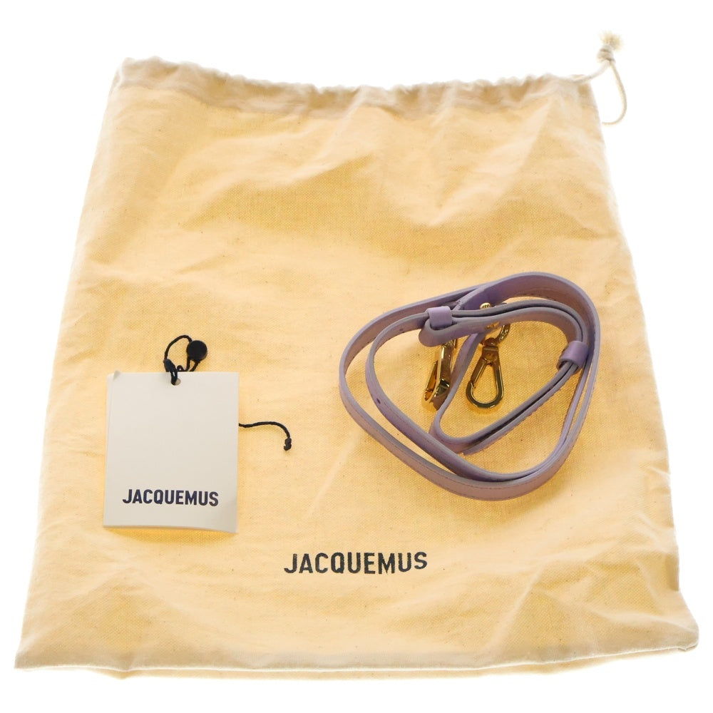 JACQUEMUS(ジャックムス) LE CHIQUITO MOYEN 2WAY レザーハンドバッグ ショルダーバッグ パープル レディース