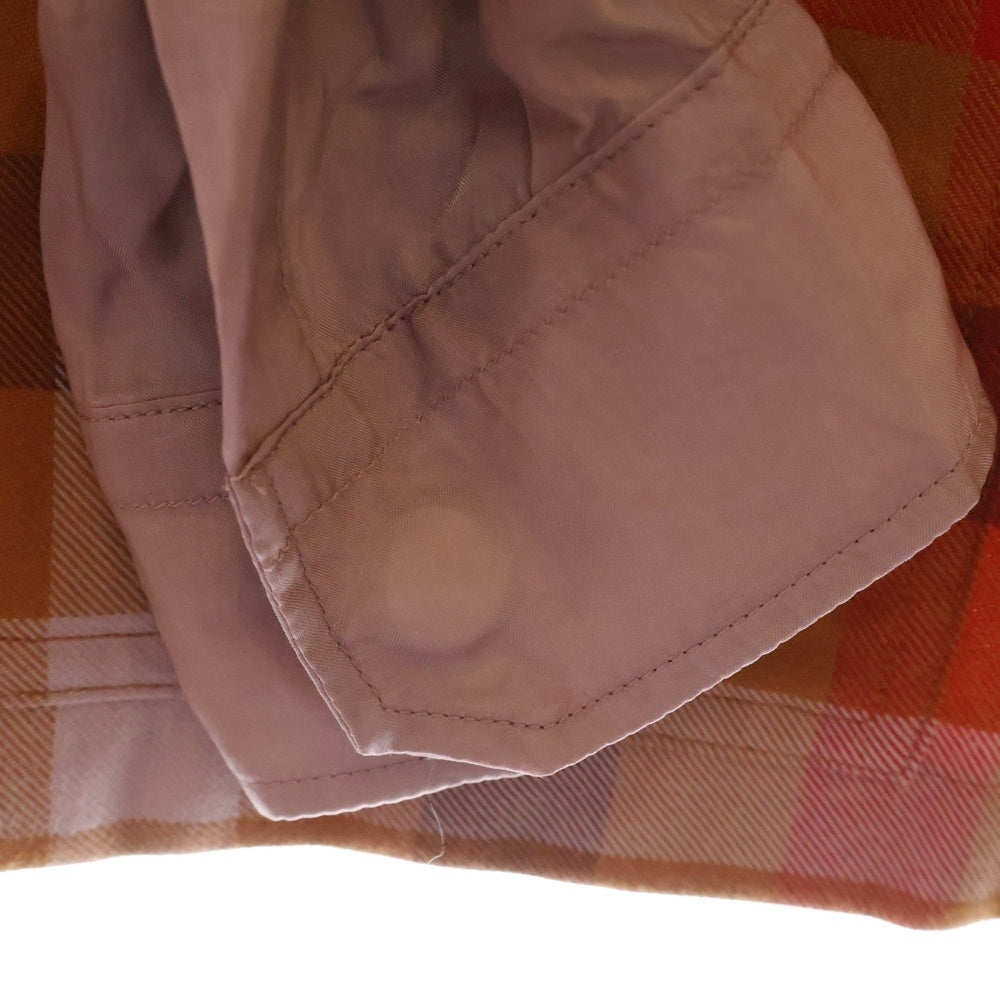 Rick Owens(リックオウエンス) 24SS CROPPED OUTERSHIRT クロップドアウターシャツ チェックシャツ ピンク RP01D2245-CPJ