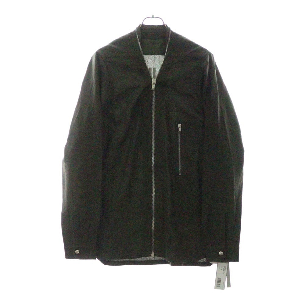 Rick Owens(リックオウエンス) 22AW ZIP LARRY SHIRT ジップラリーシャツ カーキ RU02B2288-WT