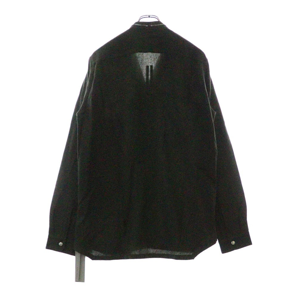 Rick Owens(リックオウエンス) 22AW ZIP LARRY SHIRT ジップラリーシャツ カーキ RU02B2288-WT