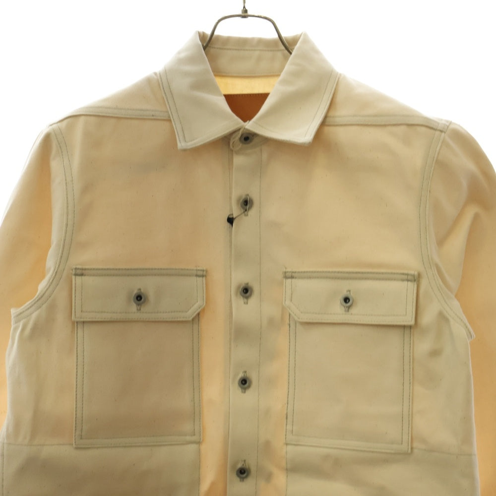 Rick Owens(リックオウエンス) 22SS OUTERSHIRT アウターシャツ キャンバス長袖シャツ アイボリー RO01B4786 HNJP
