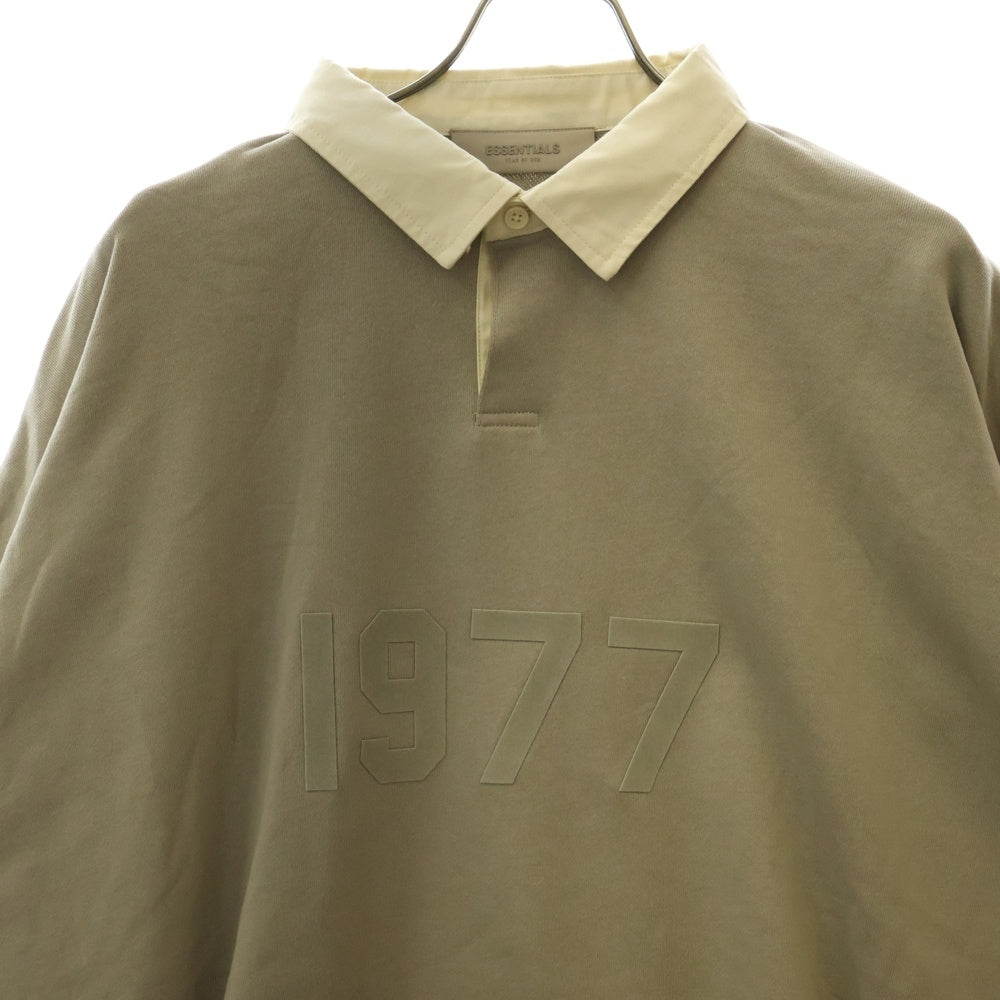 FEAR OF GOD ESSENTIALS(フィアオブゴッド エッセンシャルズ) HENLY RUGBY 1977 長袖ポロシャツ ラガーシャツ ベージュ