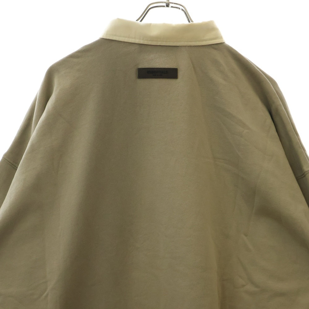 FEAR OF GOD ESSENTIALS(フィアオブゴッド エッセンシャルズ) HENLY RUGBY 1977 長袖ポロシャツ ラガーシャツ ベージュ