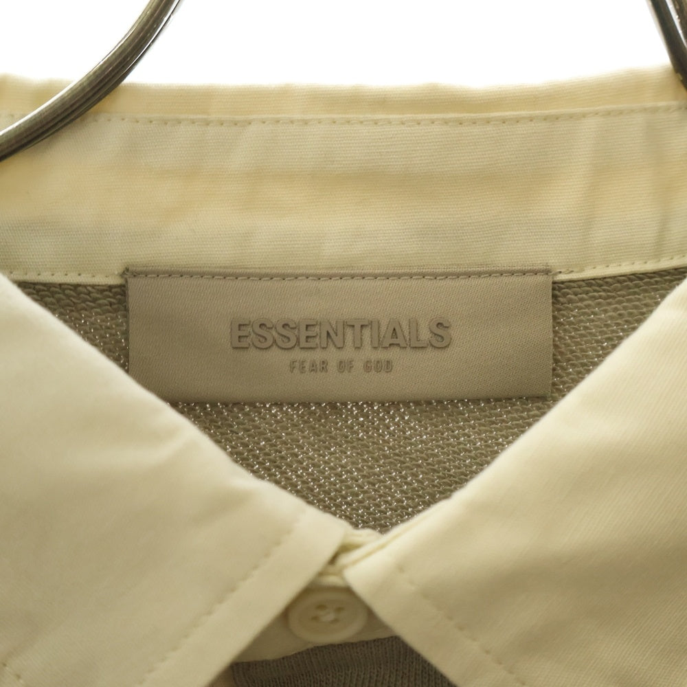 FEAR OF GOD ESSENTIALS(フィアオブゴッド エッセンシャルズ) HENLY RUGBY 1977 長袖ポロシャツ ラガーシャツ ベージュ