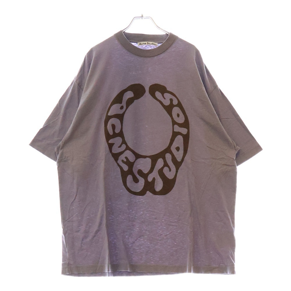 Acne Studios(アクネ ストゥディオズ) LOGO T-SHIRT フロントロゴ 半袖Tシャツ グレー FN-MN-TSHI000385 BL0301-