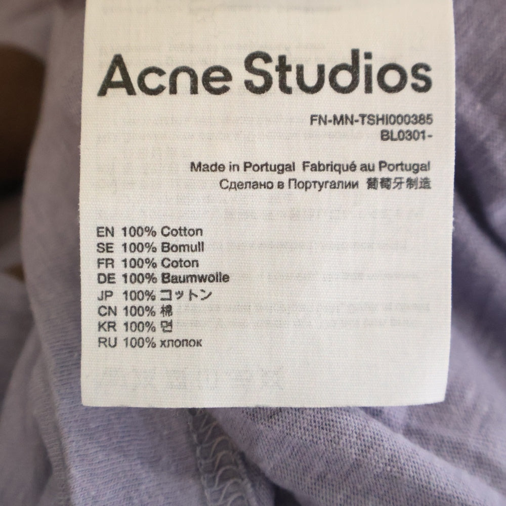 Acne Studios(アクネ ストゥディオズ) LOGO T-SHIRT フロントロゴ 半袖Tシャツ グレー FN-MN-TSHI000385 BL0301-