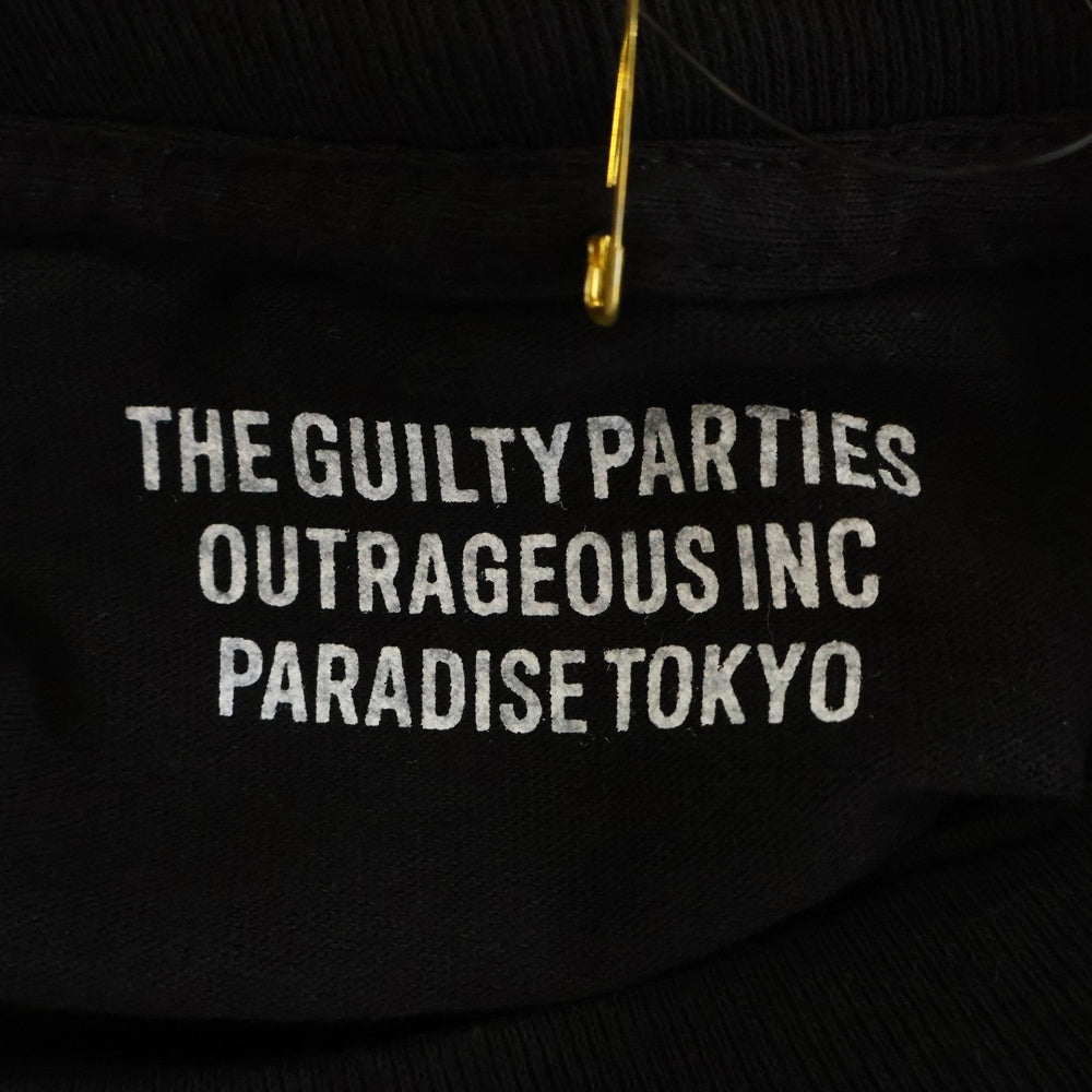 WACKO MARIA(ワコマリア) 24SS TIM LEHI CREW NECK T-SHIRT TYPE-1 ティムリーハイ ロゴ刺繍半袖Tシャツ ブラック 24SS-WMT-TEE04