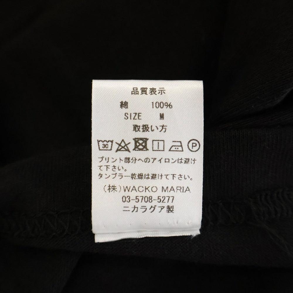 WACKO MARIA(ワコマリア) 24SS TIM LEHI CREW NECK T-SHIRT TYPE-1 ティムリーハイ ロゴ刺繍半袖Tシャツ ブラック 24SS-WMT-TEE04
