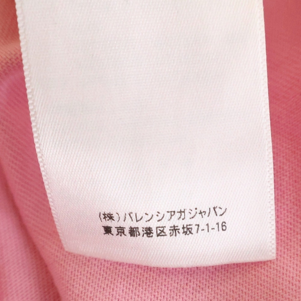 BALENCIAGA(バレンシアガ) Logo With Heart T-Shirt ハートロゴ刺繍ダメージ加工半袖Tシャツ ピンク 612965 TLVC3