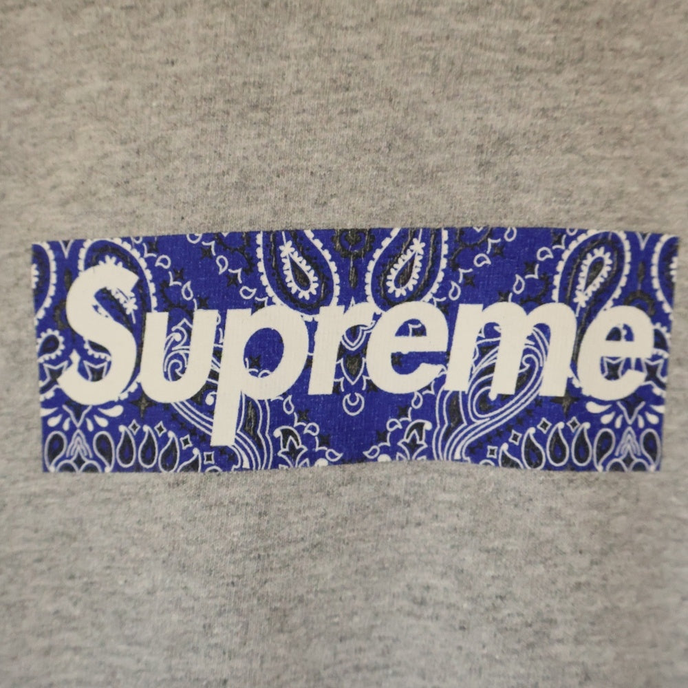 SUPREME(シュプリーム) 19AW Bandana Box Logo Tee バンダナボックスロゴ 半袖Tシャツ グレー