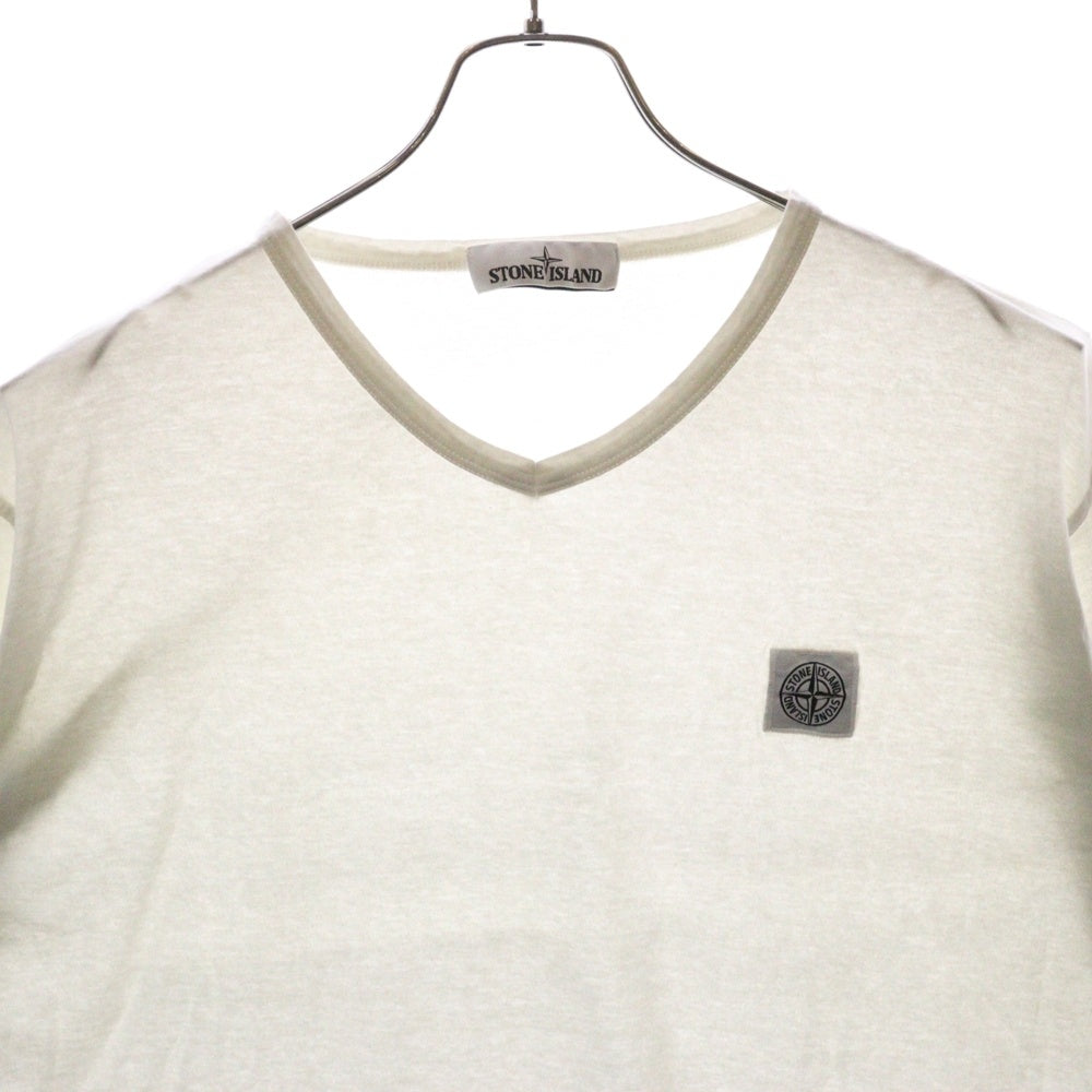 STONE ISLAND(ストーンアイランド) V Neck T-Shirt Vネック半袖Tシャツ ホワイト 681522457