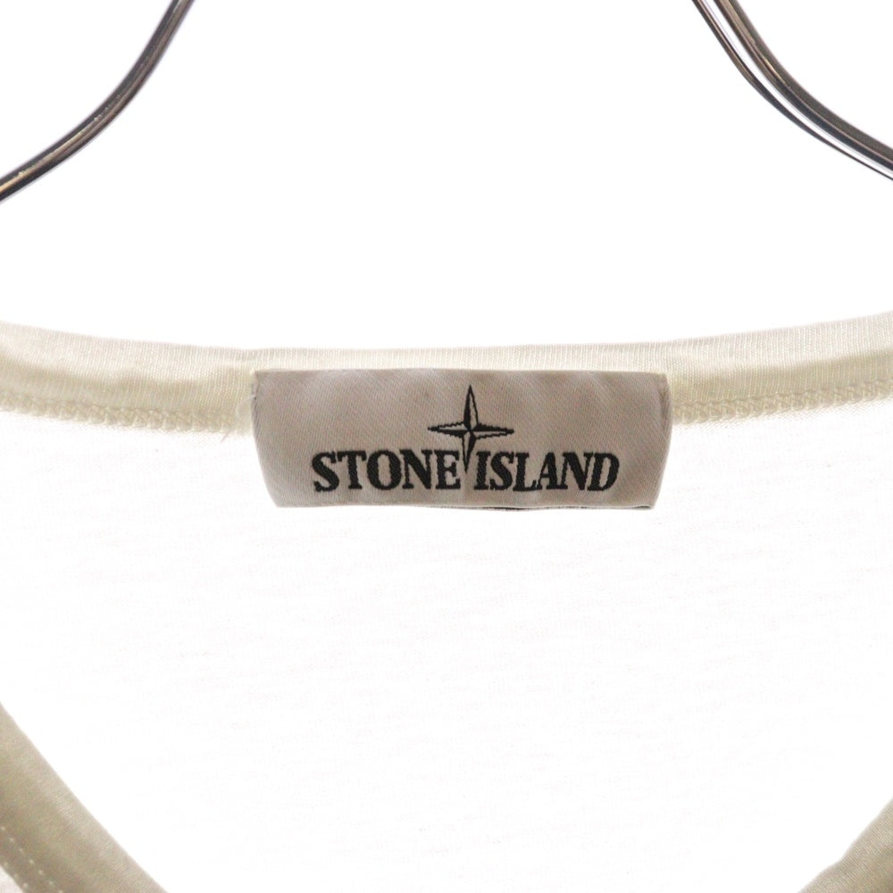 STONE ISLAND(ストーンアイランド) V Neck T-Shirt Vネック半袖Tシャツ ホワイト 681522457