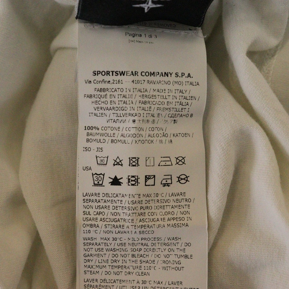 STONE ISLAND(ストーンアイランド) V Neck T-Shirt Vネック半袖Tシャツ ホワイト 681522457