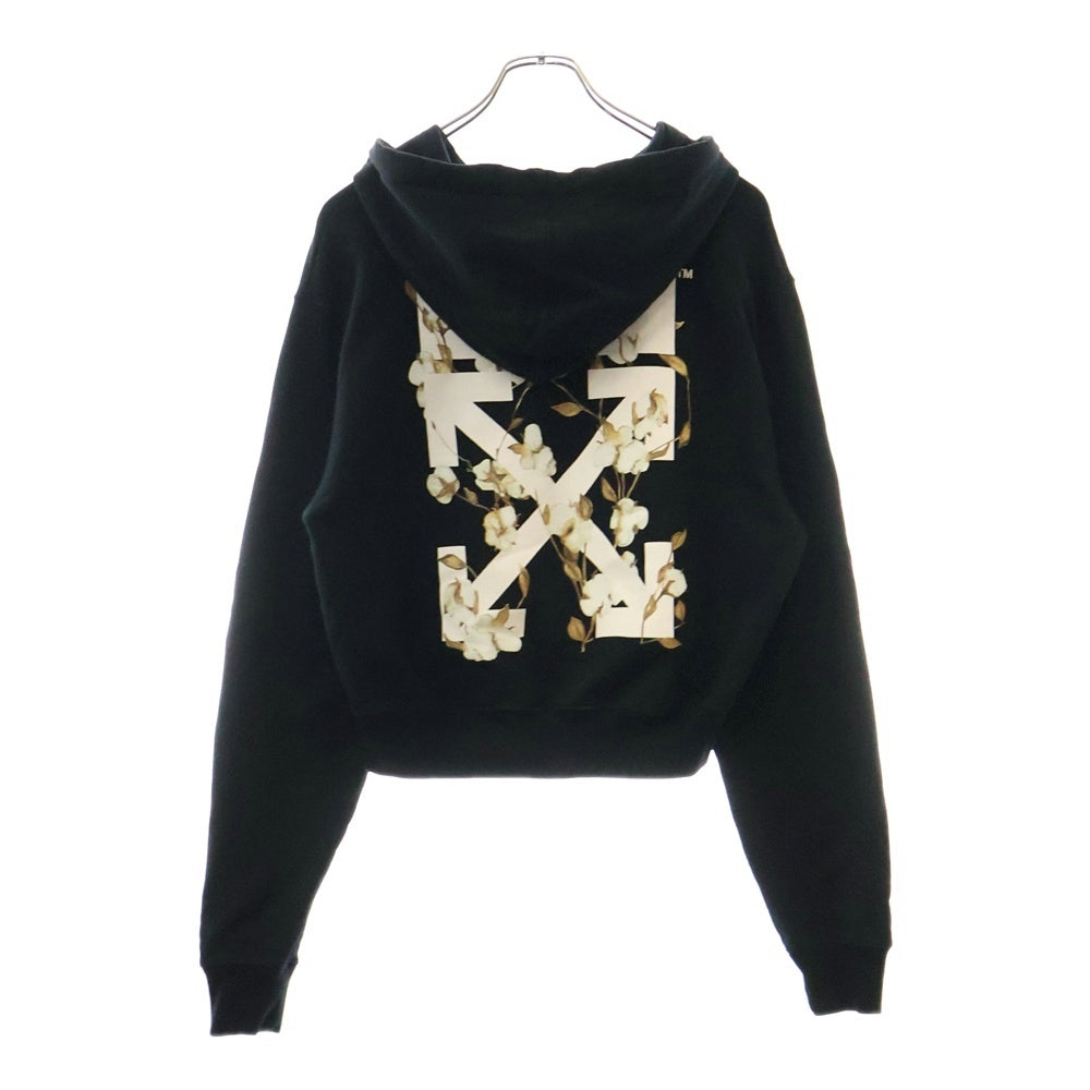 OFF-WHITE(オフホワイト) 19SS Flowers Hooded Sweatshirt プルオーバースウェットパーカー フーディー ブラック OWBB016R19003043