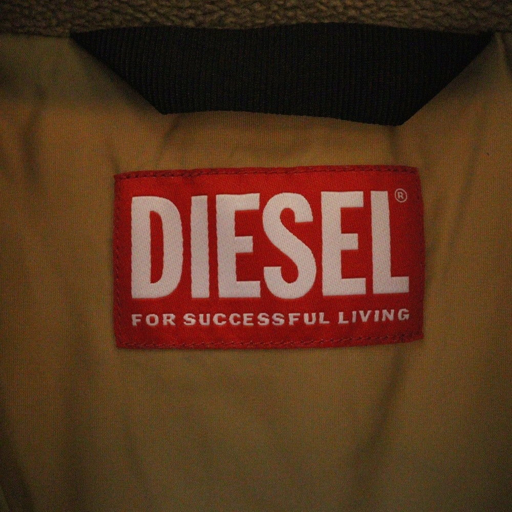 DIESEL(ディーゼル) W-ROLFFOS JACKET 転写プリントナイロンジップアップダウンジャケット A10793 ベージュ