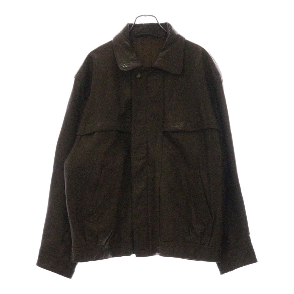 LOEWE(ロエベ) 90s LEATHER JACKET レザーフライトアビエイタージップアップブルゾン ジャケット 72235-761 ブラウン