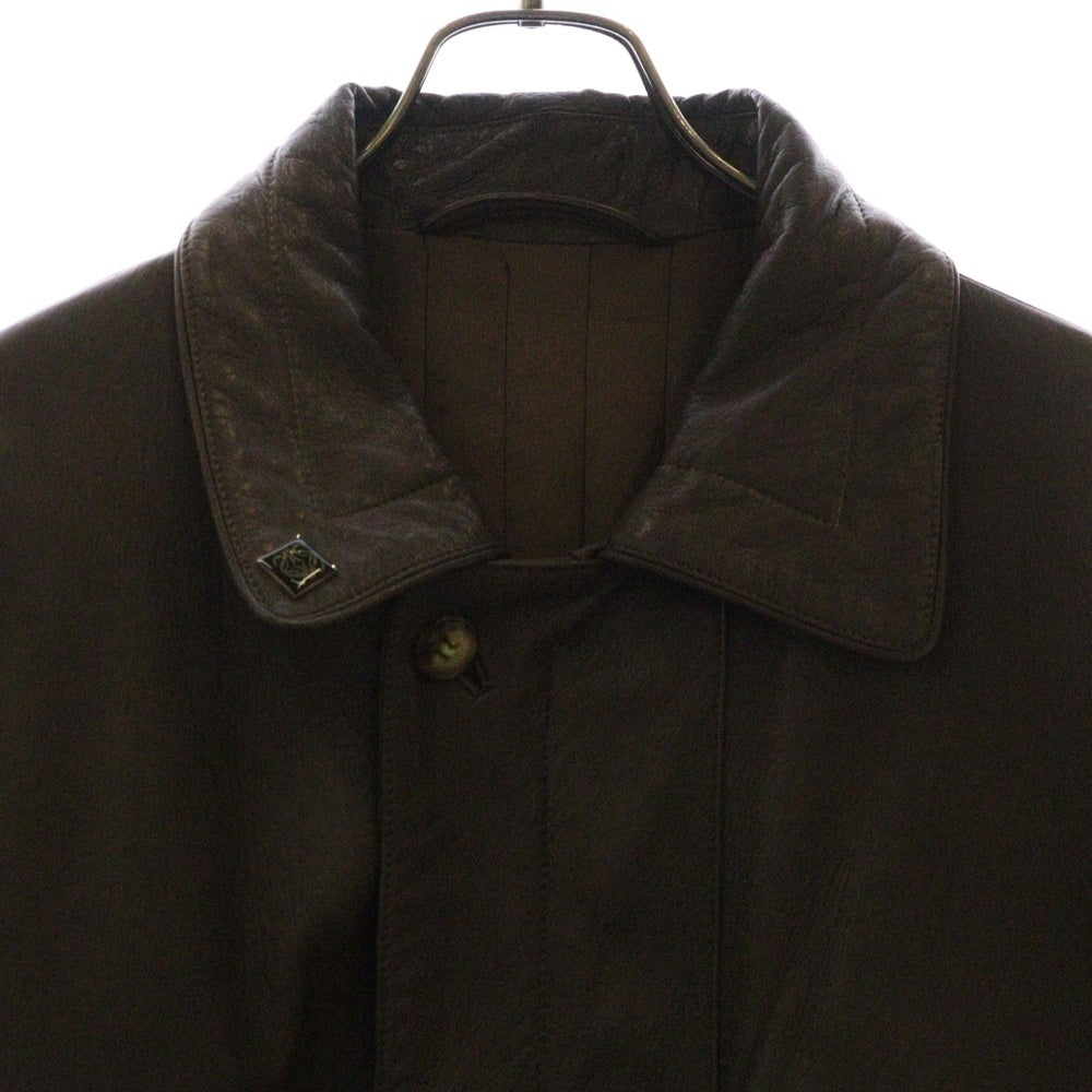 LOEWE(ロエベ) 90s LEATHER JACKET レザーフライトアビエイタージップアップブルゾン ジャケット 72235-761 ブラウン