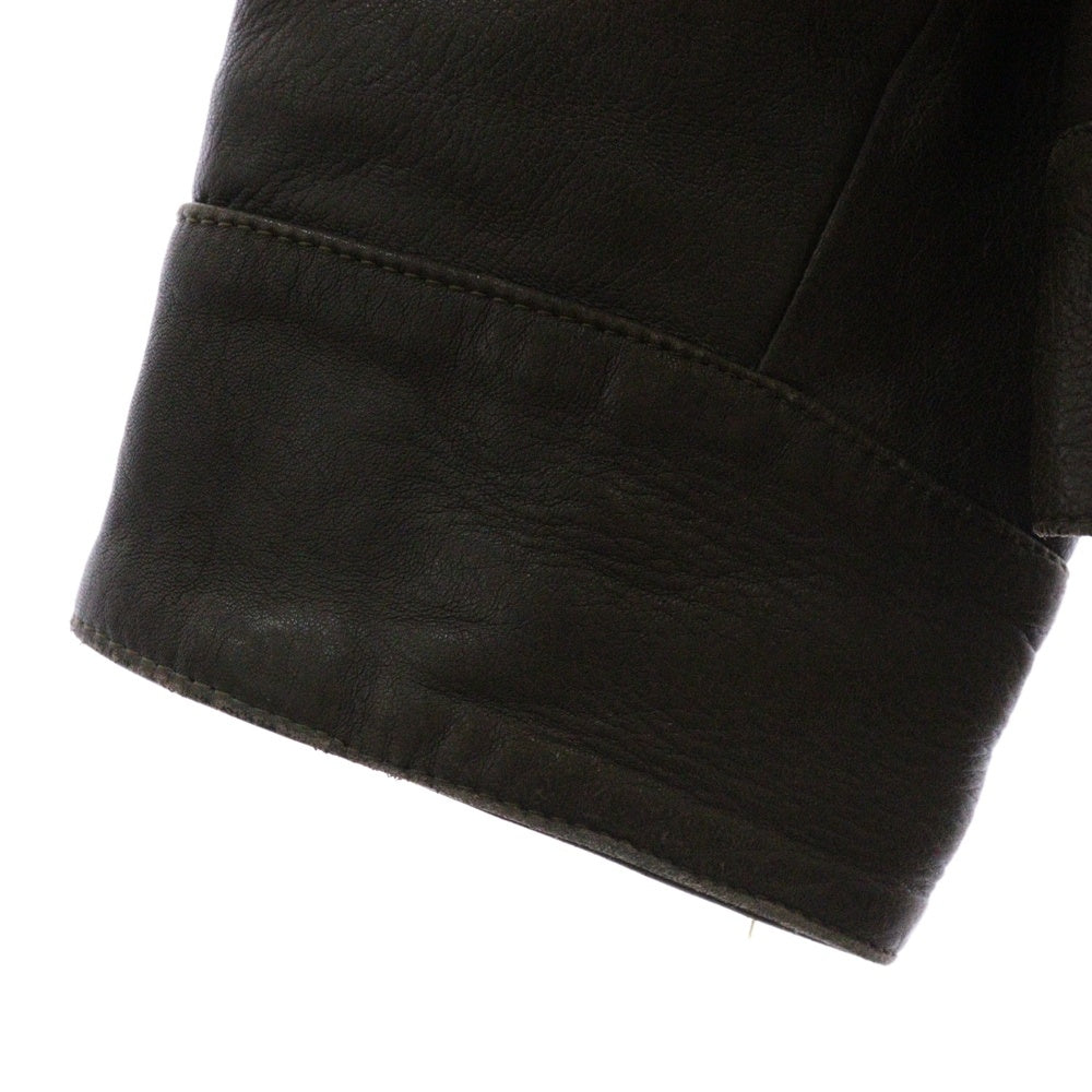 LOEWE(ロエベ) 90s LEATHER JACKET レザーフライトアビエイタージップアップブルゾン ジャケット 72235-761 ブラウン