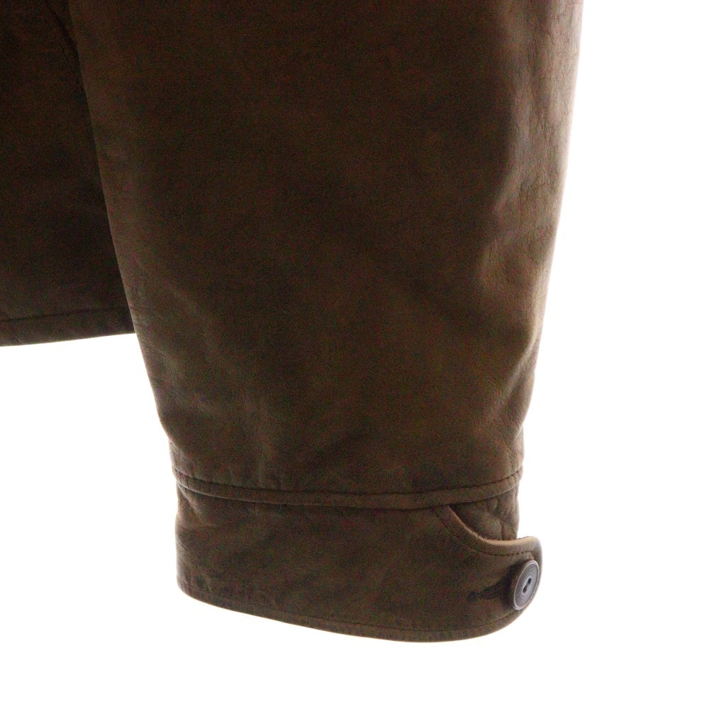 RRL(ダブルアールエル) 30s Style Leather Sports Jacket レザースポーツジャケット ボアカラージップアップジャケット 782800525001 ブラウン