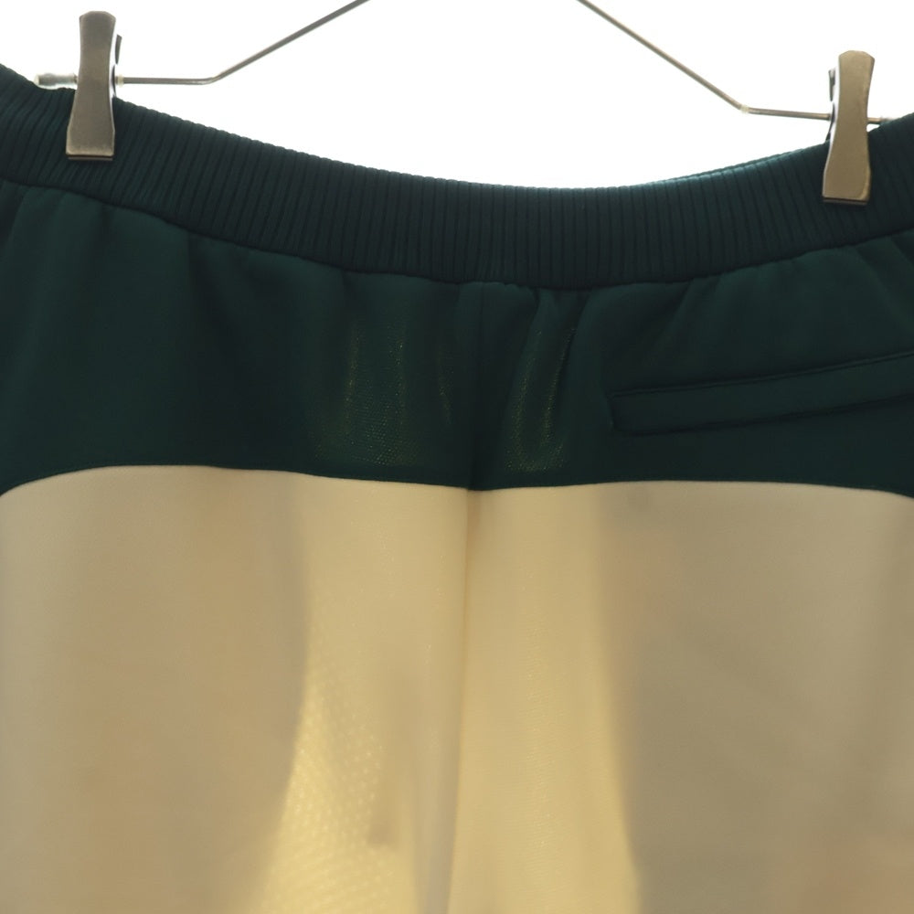 GUCCI(グッチ) ロゴ刺繍 バイカラー ショーツ ハーフパンツ ベージュ/グリーン 741490 XJFFA