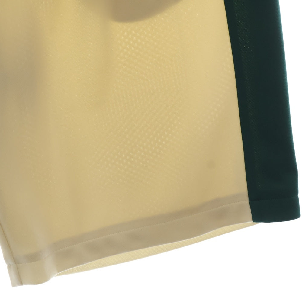 GUCCI(グッチ) ロゴ刺繍 バイカラー ショーツ ハーフパンツ ベージュ/グリーン 741490 XJFFA