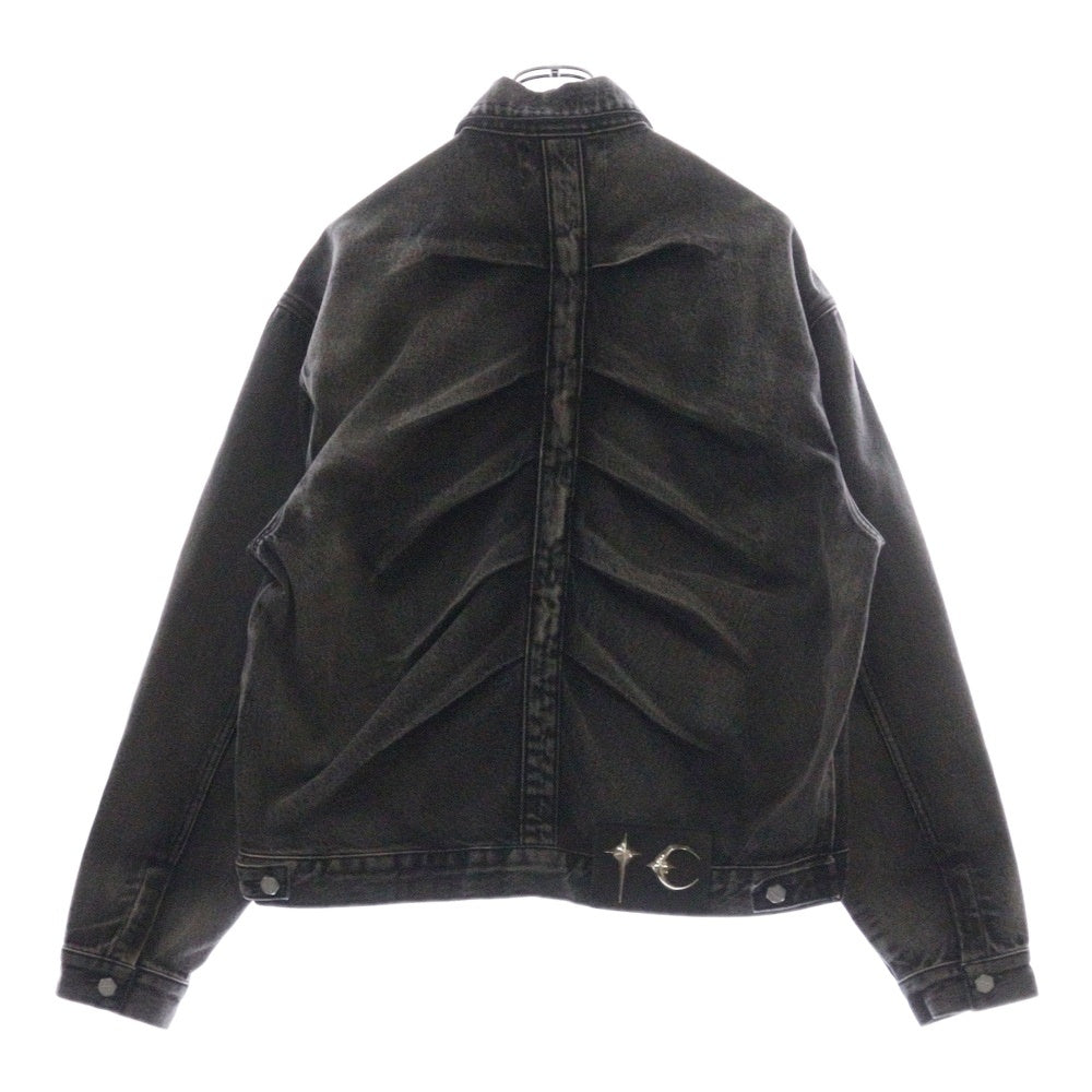 THUG CLUB(サグクラブ) 24AW DENIM JACKET ロゴチャーム デニムジャケット グレー TC24JK2402
