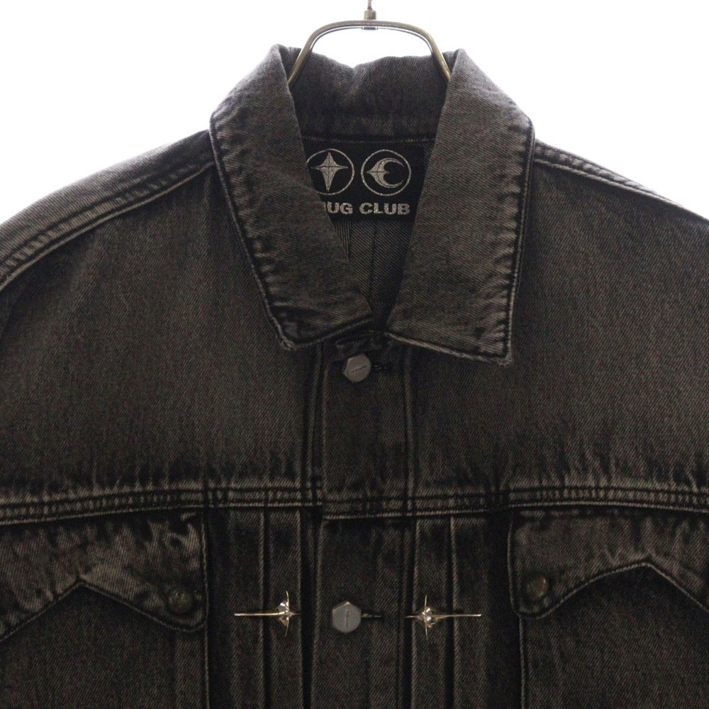 THUG CLUB(サグクラブ) 24AW DENIM JACKET ロゴチャーム デニムジャケット グレー TC24JK2402