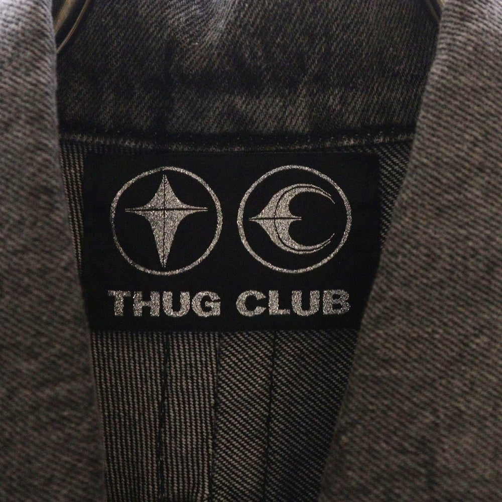 THUG CLUB(サグクラブ) 24AW DENIM JACKET ロゴチャーム デニムジャケット グレー TC24JK2402