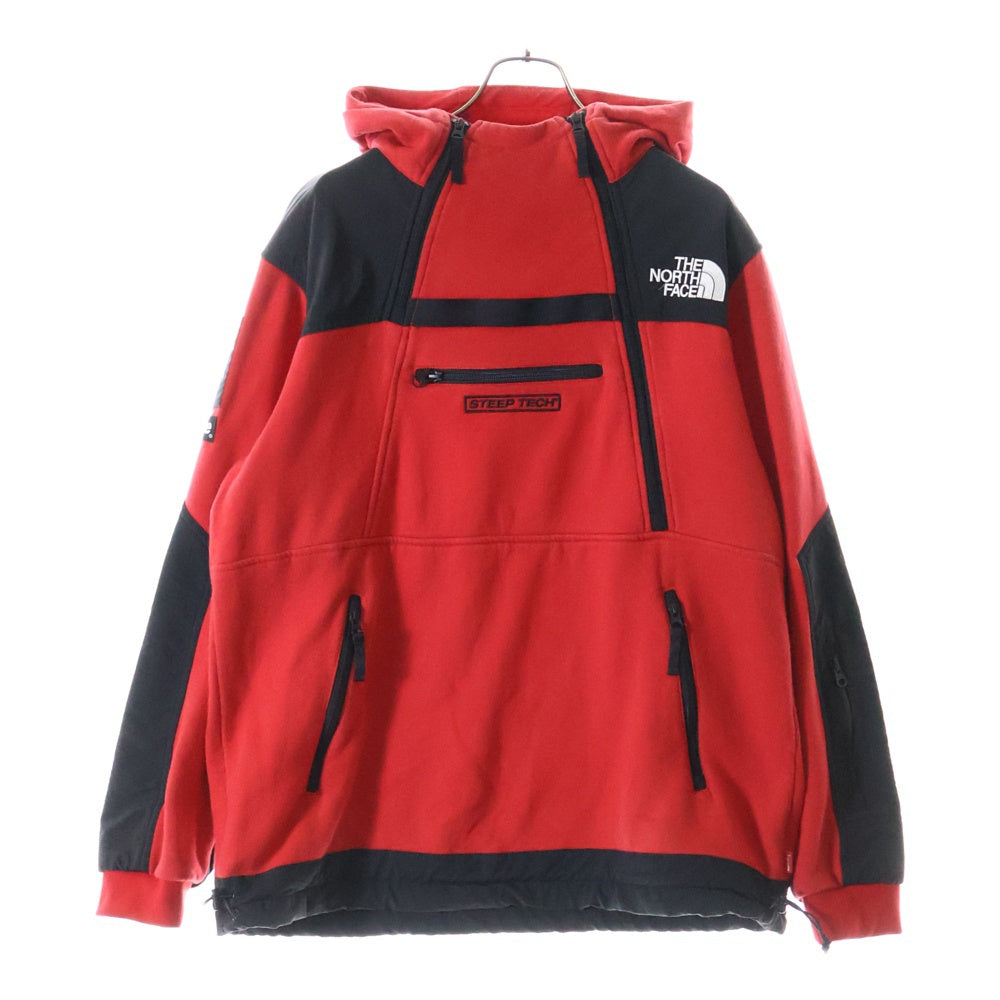 SUPREME(シュプリーム) 16SS ×THE NORTH FACE Steep Tech Hooded Sweatshirt ザノースフェイス スティープテック ナイロン切替プルオーバースウェットパーカー フーディー NT01602I