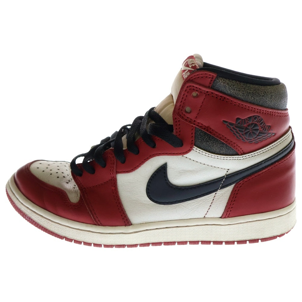 NIKE(ナイキ) AIR JORDAN 1 LOST&FOUND エアジョーダン1 ロスト&ファウンド シカゴ ハイカットスニーカー ホワイト/レッド US9/27.0cm DZ5485-612