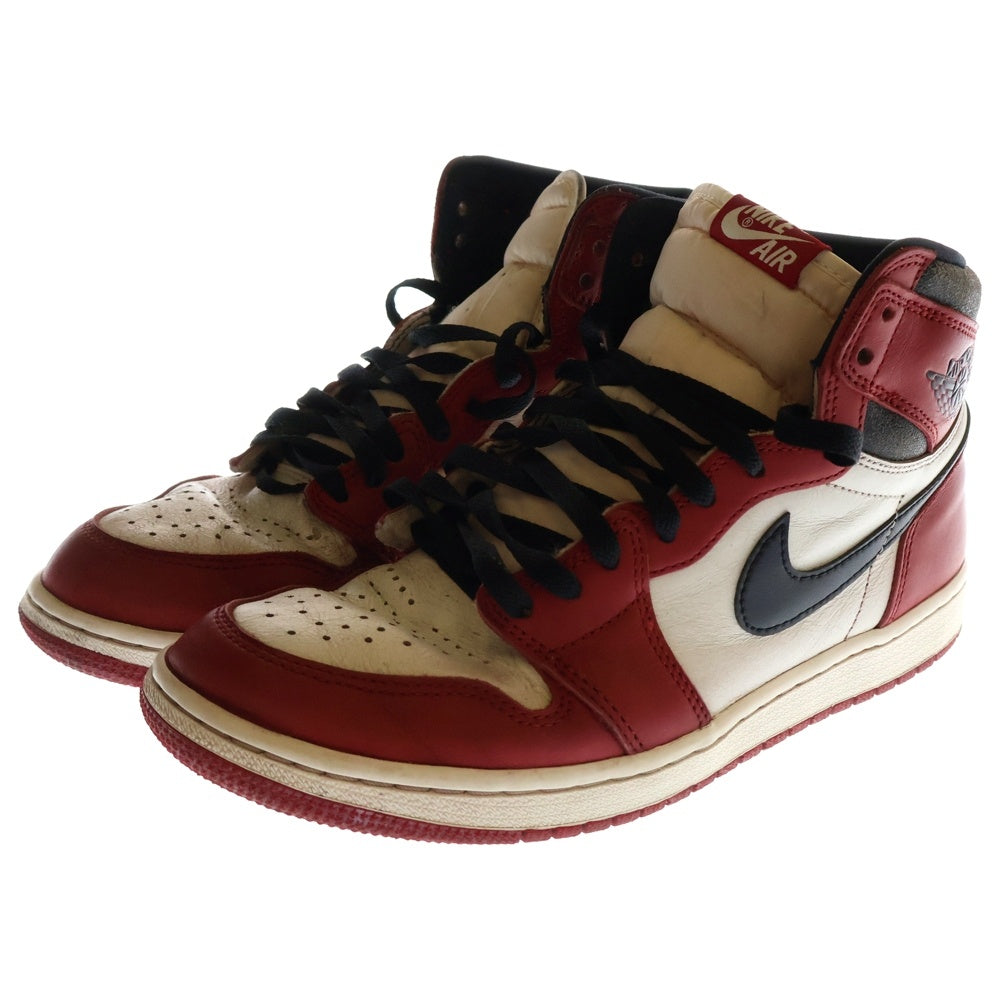 NIKE(ナイキ) AIR JORDAN 1 LOST&FOUND エアジョーダン1 ロスト&ファウンド シカゴ ハイカットスニーカー ホワイト/レッド US9/27.0cm DZ5485-612