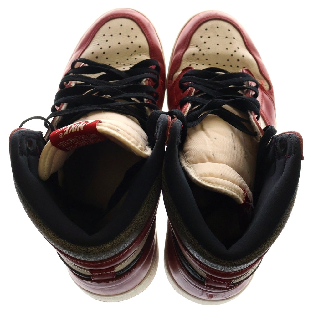 NIKE(ナイキ) AIR JORDAN 1 LOST&FOUND エアジョーダン1 ロスト&ファウンド シカゴ ハイカットスニーカー ホワイト/レッド US9/27.0cm DZ5485-612