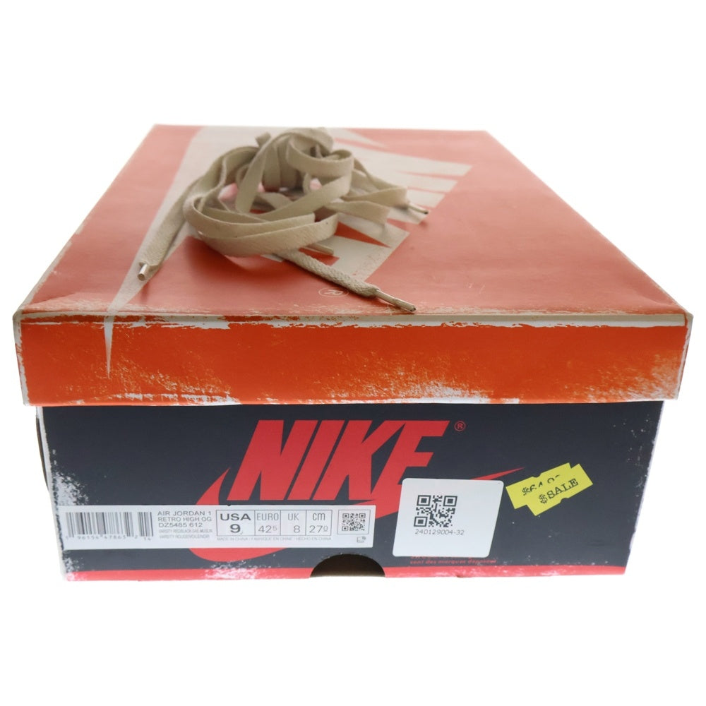 NIKE(ナイキ) AIR JORDAN 1 LOST&FOUND エアジョーダン1 ロスト&ファウンド シカゴ ハイカットスニーカー ホワイト/レッド US9/27.0cm DZ5485-612