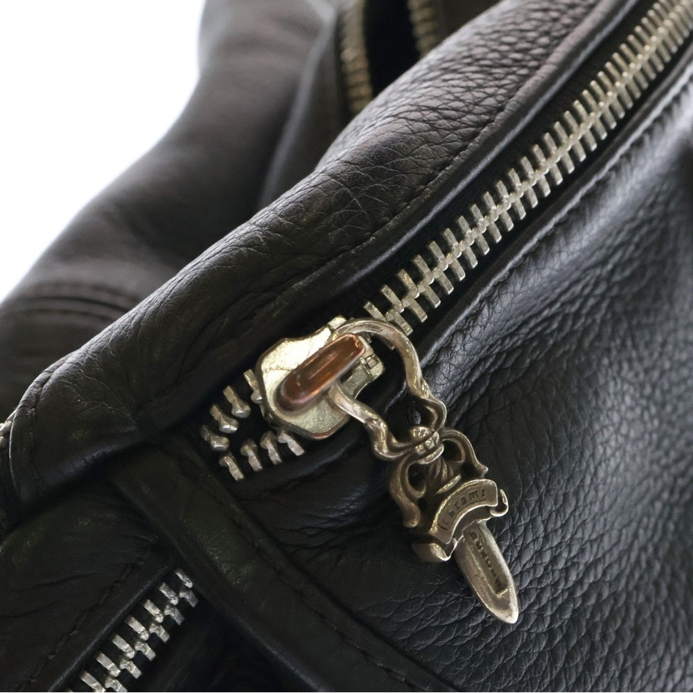 CHROME HEARTS(クロムハーツ) #1 SNAT PACK スナットパック ダガージップ ガンスリンガーベルト レザーウエストバッグ ブラック BCA378