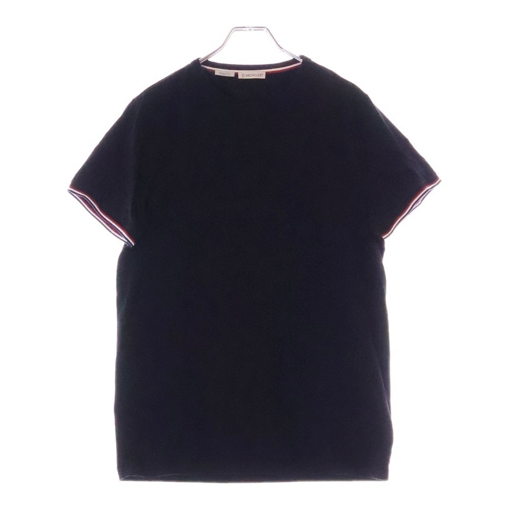 MONCLER(モンクレール) MAGLIA T-SHIRT スリムフィット トリコロール 半袖Tシャツ カットソー ブラック G10918C71600
