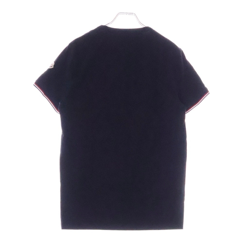 MONCLER(モンクレール) MAGLIA T-SHIRT スリムフィット トリコロール 半袖Tシャツ カットソー ブラック G10918C71600