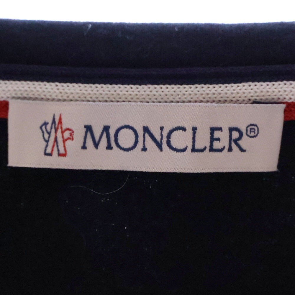 MONCLER(モンクレール) MAGLIA T-SHIRT スリムフィット トリコロール 半袖Tシャツ カットソー ブラック G10918C71600