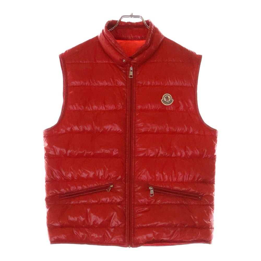 MONCLER(モンクレール) GUI GILET ロゴワッペン ダウンベスト アウター レッド 121-091-43321-05