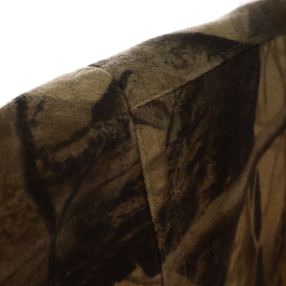 SUPREME(シュプリーム) 25SS Quilted Lined Hooded Flannel Shirt カモフラージュ オンブレチェック フーデッド フランネル シャツ フード付き長袖シャツ カーキ