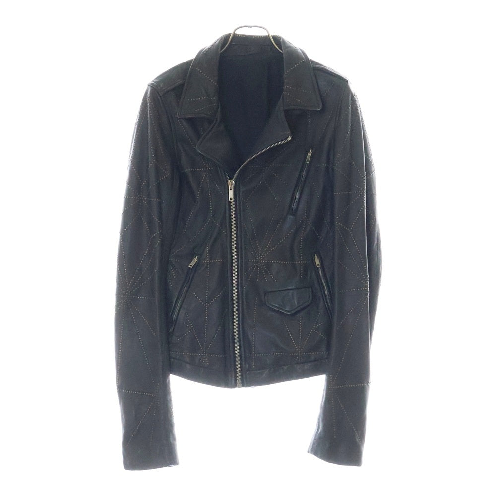 Rick Owens(リックオウエンス) STOOGES BIKER JKT ストゥージスバイカージャケット スタッズダブルライダースジャケット RU8764/LST ブラック