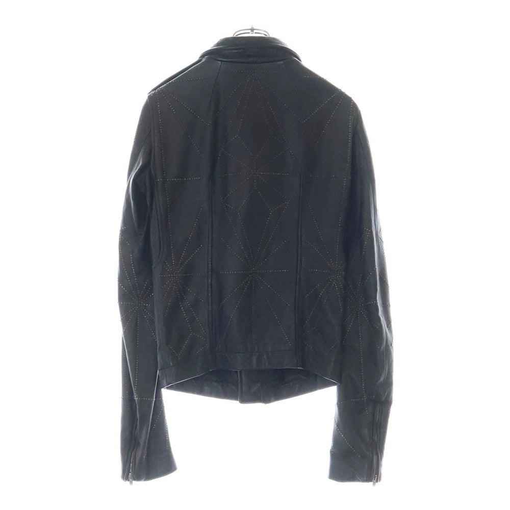 Rick Owens(リックオウエンス) STOOGES BIKER JKT ストゥージスバイカージャケット スタッズダブルライダースジャケット RU8764/LST ブラック