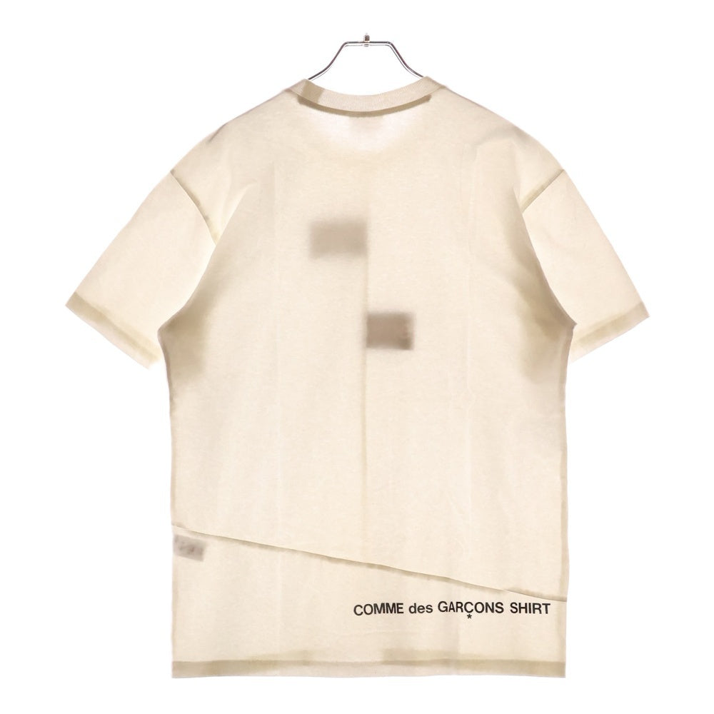 SUPREME(シュプリーム) 18AW ×Comme des Garcons SHIRT Split Box Logo Tee コムデギャルソン スプリット ボックスロゴ 半袖Tシャツ ホワイト