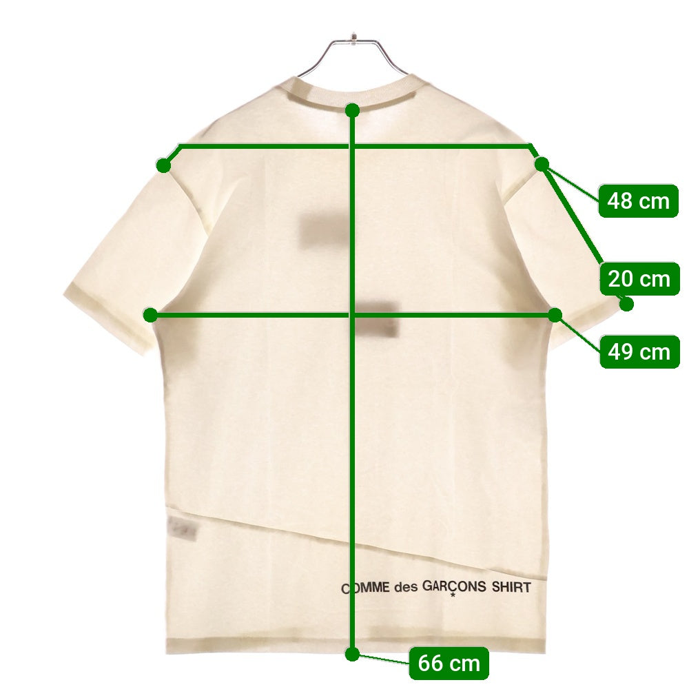 SUPREME(シュプリーム) 18AW ×Comme des Garcons SHIRT Split Box Logo Tee コムデギャルソン スプリット ボックスロゴ 半袖Tシャツ ホワイト