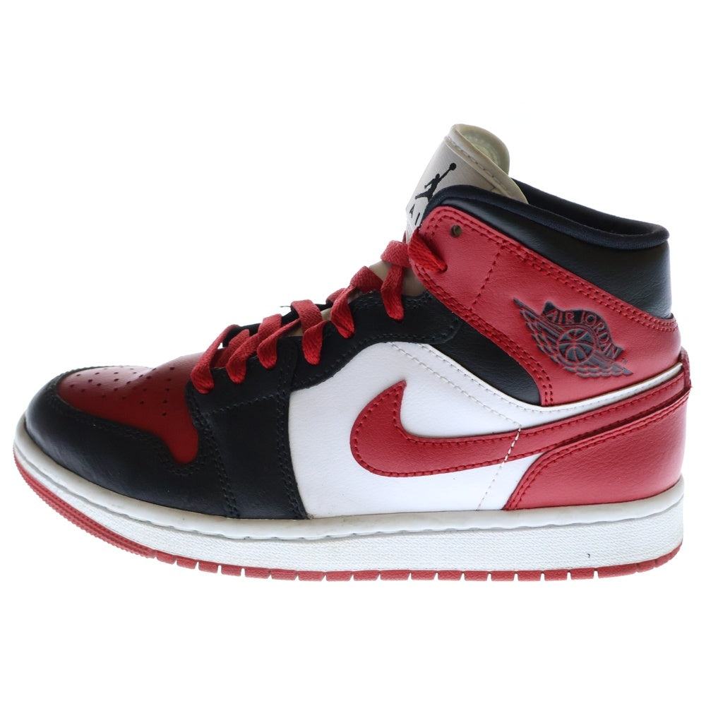 NIKE(ナイキ) WMNS AIR JORDAN 1 MID GYM RED ウィメンズ エアジョーダン1 ジムレッド ミッドカットスニーカー レッド/ブラック US7/24.0cm BQ6472-079