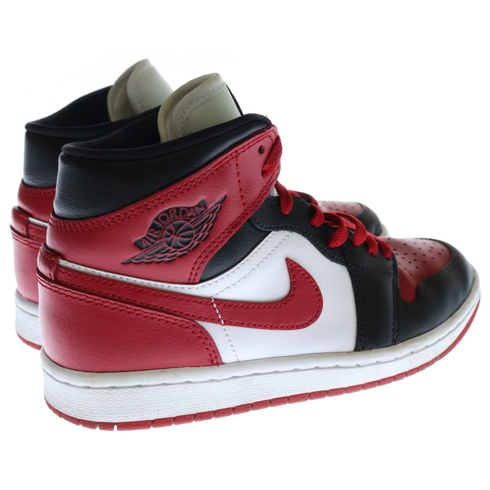 NIKE(ナイキ) WMNS AIR JORDAN 1 MID GYM RED ウィメンズ エアジョーダン1 ジムレッド ミッドカットスニーカー レッド/ブラック US7/24.0cm BQ6472-079