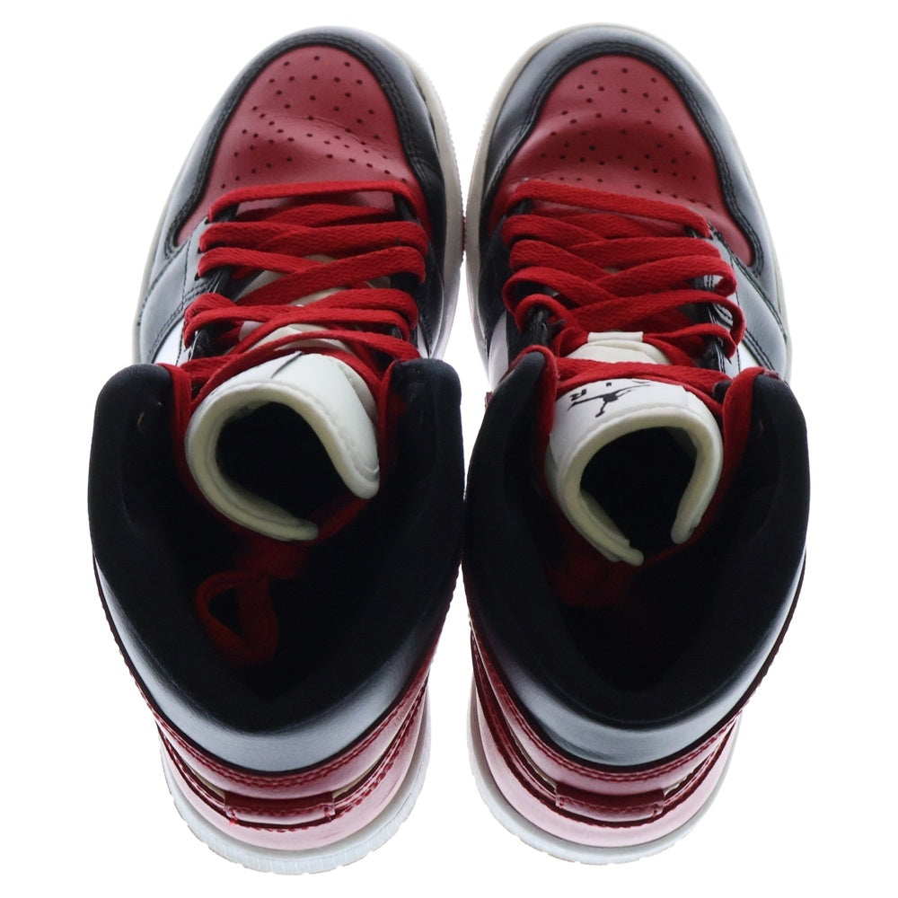 NIKE(ナイキ) WMNS AIR JORDAN 1 MID GYM RED ウィメンズ エアジョーダン1 ジムレッド ミッドカットスニーカー レッド/ブラック US7/24.0cm BQ6472-079