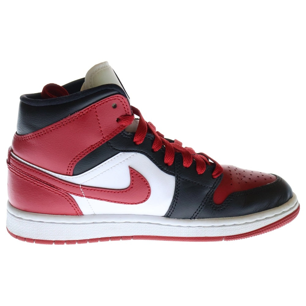 NIKE(ナイキ) WMNS AIR JORDAN 1 MID GYM RED ウィメンズ エアジョーダン1 ジムレッド ミッドカットスニーカー レッド/ブラック US7/24.0cm BQ6472-079