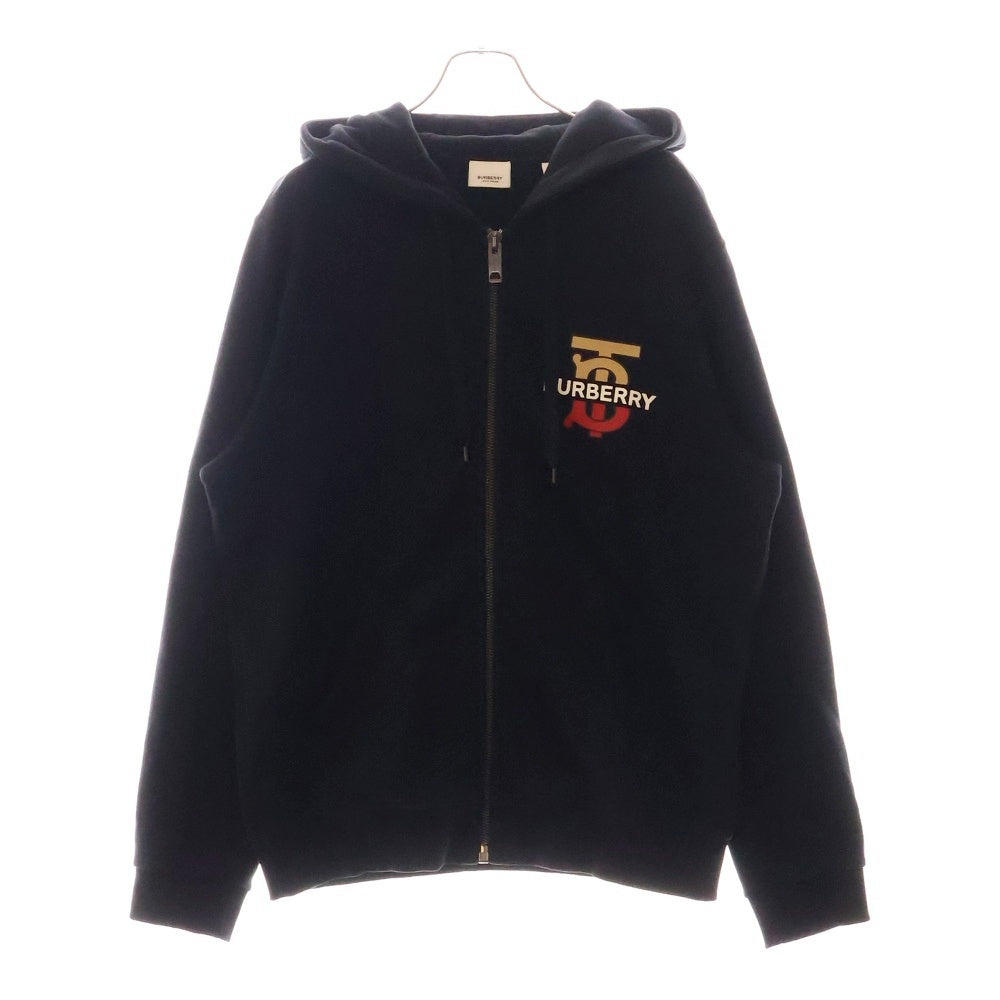 BURBERRY(バーバリー) 19AW Black Mucklow hoodie マックロー TBモノグラムモチーフ ジップアップパーカー フーディ ブラック 8017000
