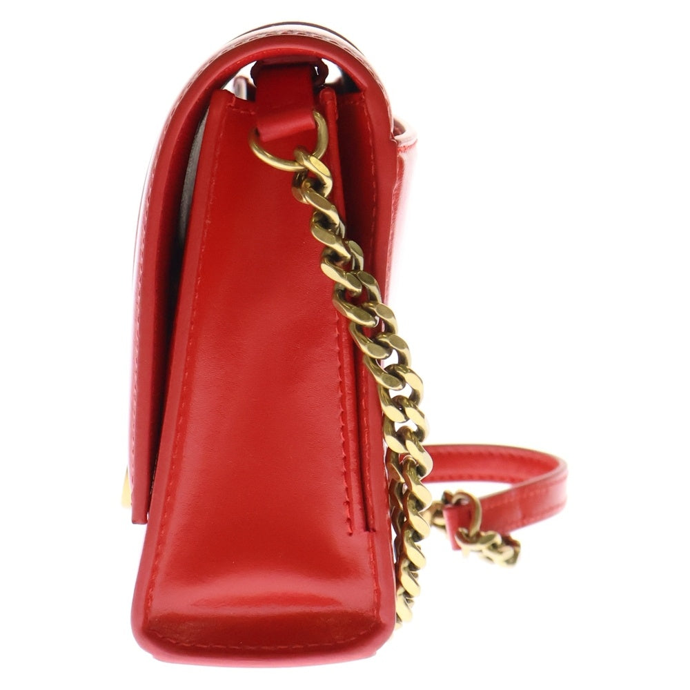 BALENCIAGA(バレンシアガ) Hourglass アワーグラス カーフスキン レザーショルダーバッグ ハンドバッグ レッド 644973