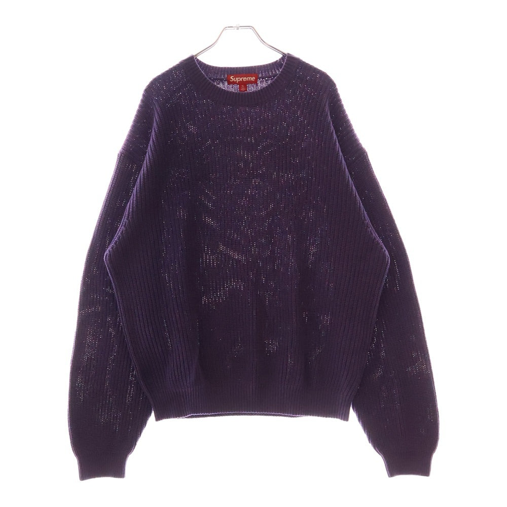 SUPREME(シュプリーム) 25SS Old English Printed Sweater オールドイングリッシュ クルーネックニットセーター パープル